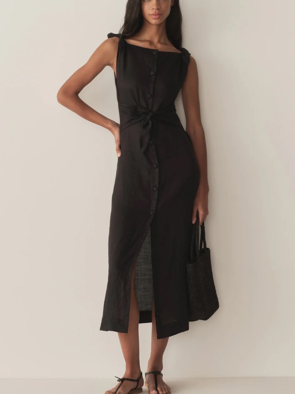 Doen Levine Midi Dress Black